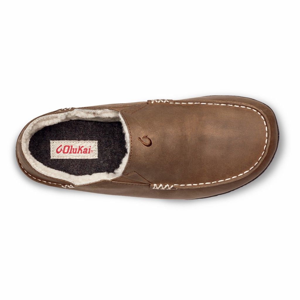 Zapatos Olukai Moloā Slipper - Pantuflas Hombre Cafes 20724-689